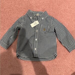 NWT Gap Checkered Blue Toddler Shirt
